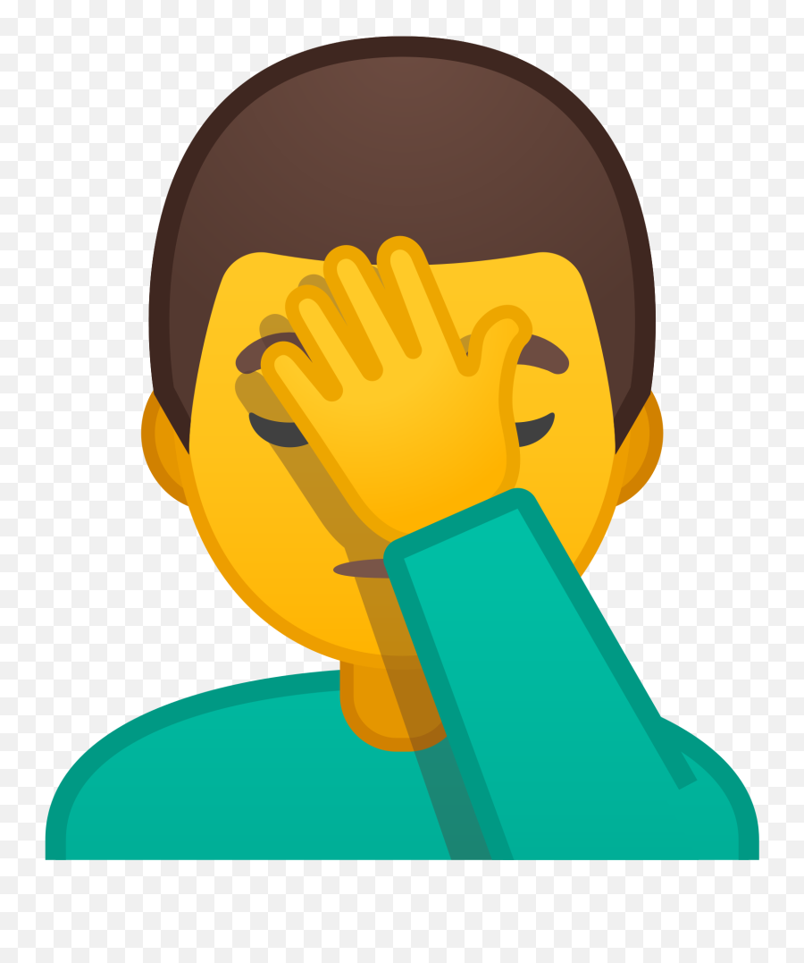 U200d Man Facepalming Emoji - Transparent Background Facepalm Emoji Png,Disappointed Emoji