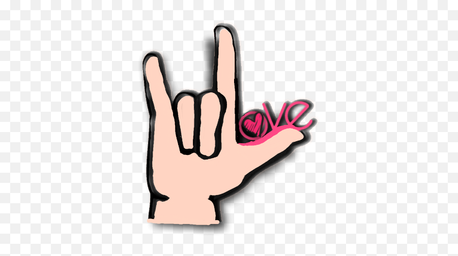 Hand Signlanguage Handsign Love Sticker - Sign Language Emoji,Love Hand Sign Emoji