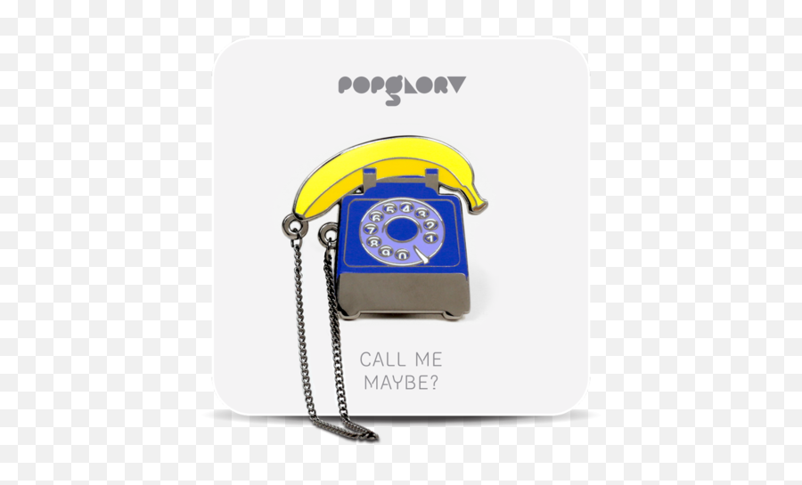 Pop Culture Art U2013 Tagged Banana Phoneu2013 B2 Kawaii Gift Shop - Corded Phone Emoji,Twin Emoji Pin