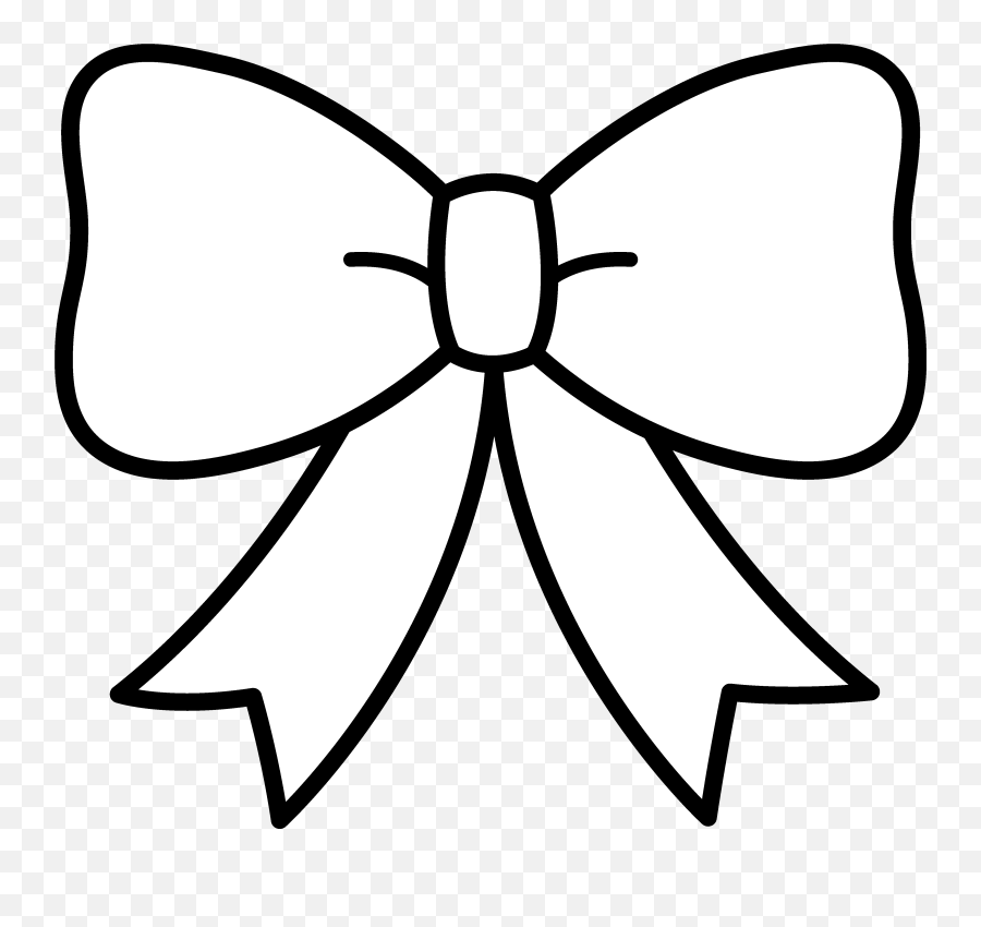 Bow Banner - Bow Clipart Black And White Emoji,Emoji Cheer Bow