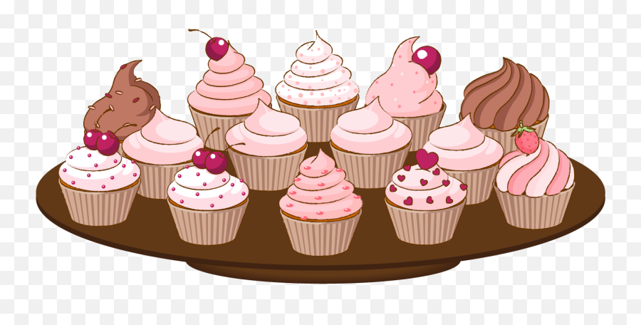 Bake Sale Clip Art Of A Cupcake With - Bake Off Certificate Templates Emoji,Emoji Cakes For Sale