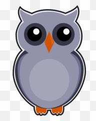 Bird Cute Sweet Happy Gray Owl Nature - Yellow Owl Drawing Emoji,Animasi Emotion