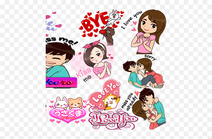 Love Stickers Romance Stickers For Couples For Pc - Pegatinas De Amor De Pareja Emoji,Kakao Emoji
