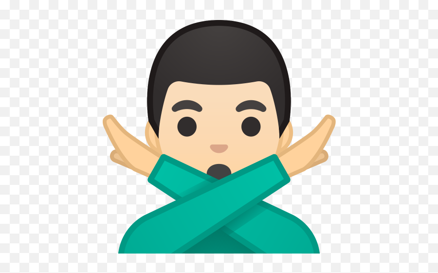 Man Gesturing No Light Skin Tone Icon 2517725 - Png Man Gesturing No Icon Emoji,Emoji Of People