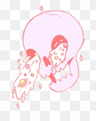 Cry Galaxy Tumblr Photo Skull Sticker - Cute Skull Emoji,Tumblr Emojis Cry Face