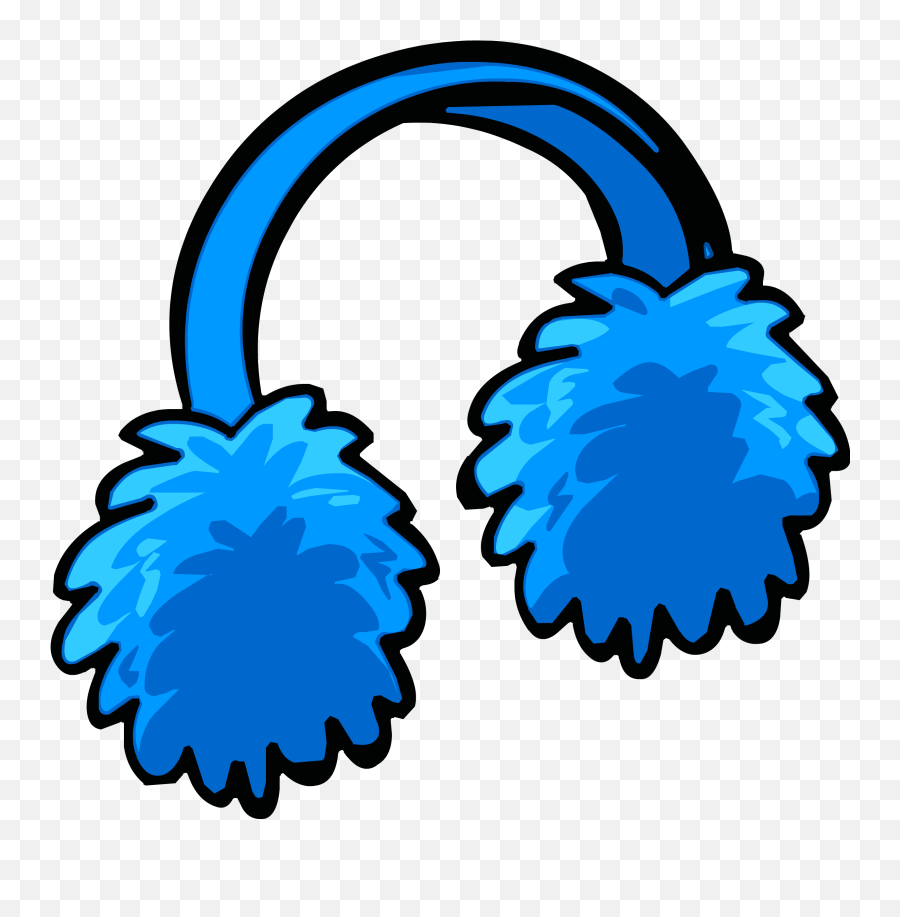 Blue Earmuffs Puffle Club Penguin Wiki - Clip Art Ear Muffs Emoji,Emoji Earmuffs