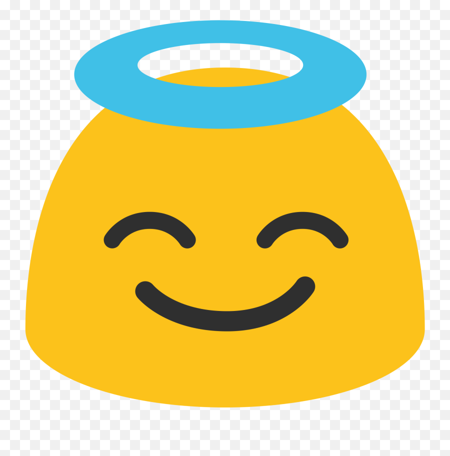 Smiling Face With Halo Id 7202 Emojicouk - Android Angel Emoji Png,Angel Emoji
