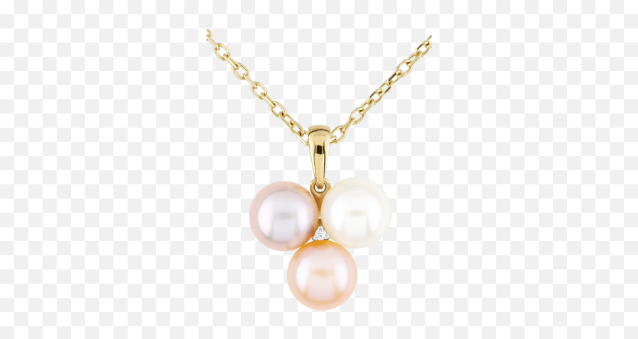 A Mother - Ofpearl Trio Pendant Pendant Yellow Gold 9 Carats Pearl Pearl C2319 2 Pear Shaped Diamond Pendant Emoji,Pearl Green Emotion