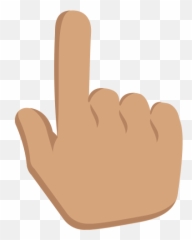 Dorso De Mano Con Índice Hacia Arriba Tono De Piel - Sign Language Emoji,Emoji Mujer La Mano