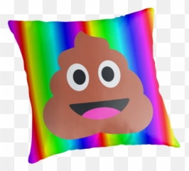 Rainbow Poop Emoji By Gossiprag - Cushion Transparent Pile Of Poo Emoji,Rainbow Emoji
