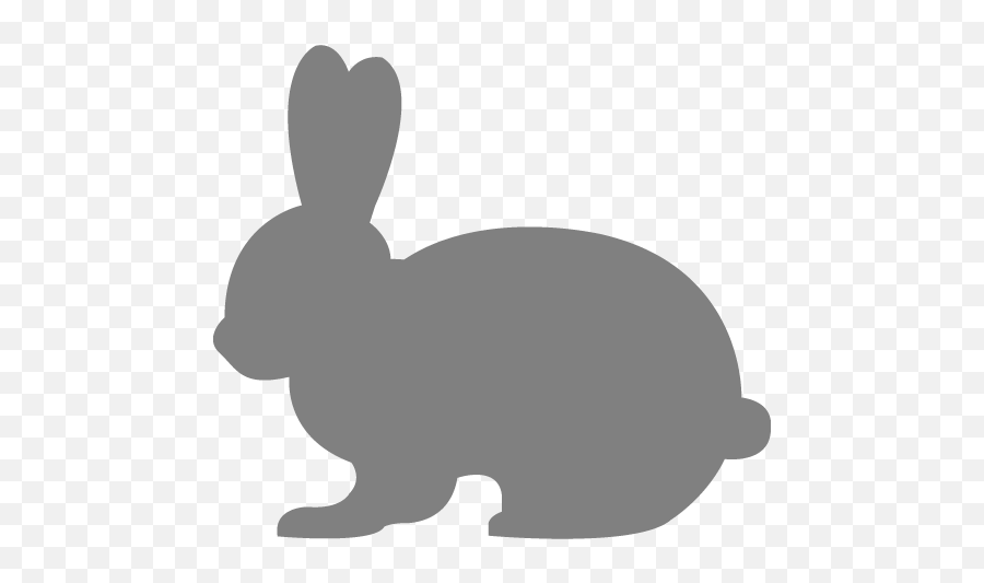 Gray Rabbit 2 Icon - Free Gray Animal Icons Bunny Silhouette Emoji,Rabbit Emoticons Gif