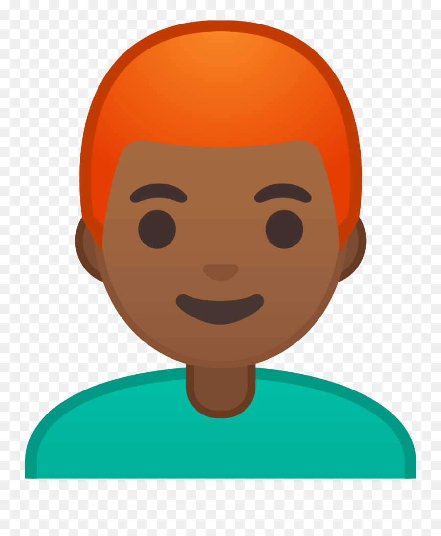 U200d Man With Ginger Hair And Medium Dark Skin Tone - Emoji Personne Noir,A Man Saluting Emoticon In Keys