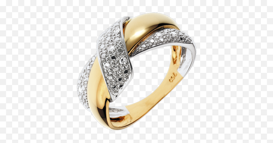 Ring - White And Yellow Gold 18 Carats Diamond White C1151 Anelli D Oro Donne Emoji,Michel Serres Emotions Et Sentiments