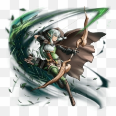 High Elf Archer Goblin Slayer Collab Unit Moé Reviews - High Elf Archer Grand Summoners Emoji,Neko Daiski Heart Emoticon