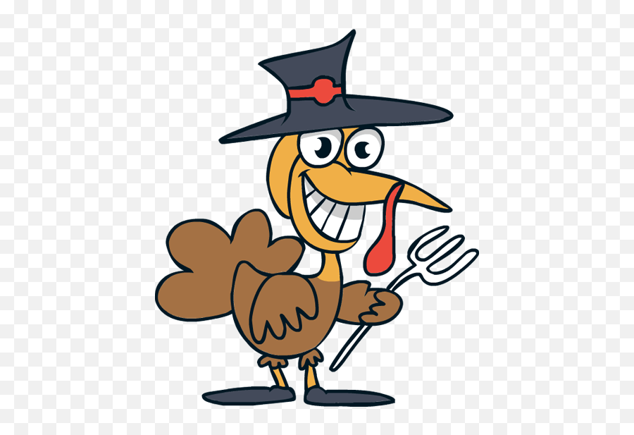 Happy Thanksgiving Turkey Clipart Black And White 4 - Goofy Turkey Clipart Emoji,Happy Thanksgiving Turkey Emojis