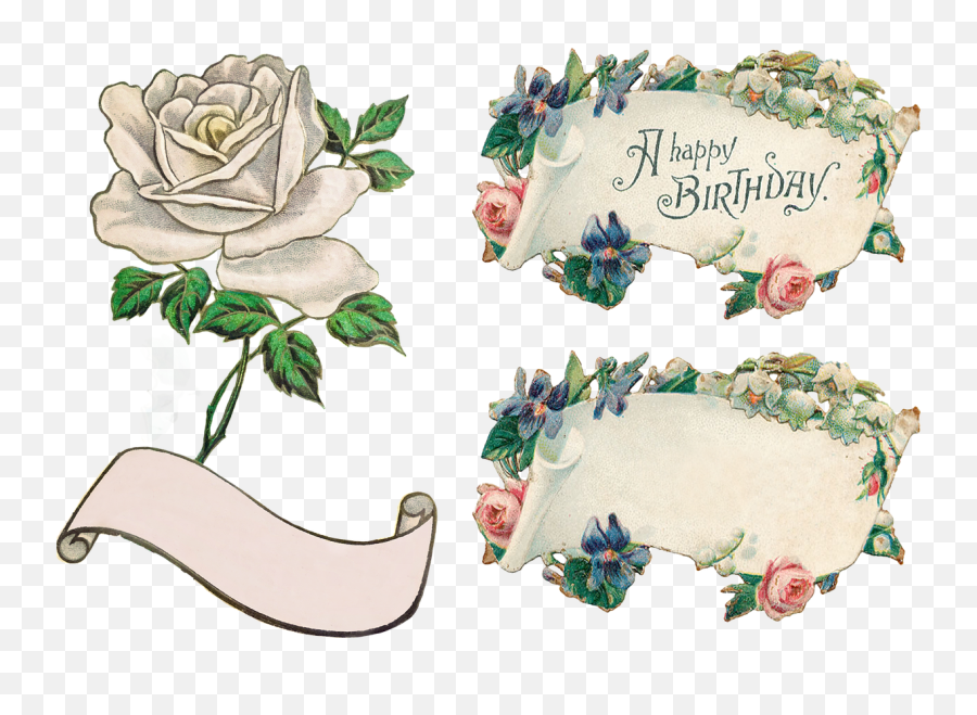 Banner Flowers Rose Clip Art Transparent - Free Image Emoji,Emotion Banners