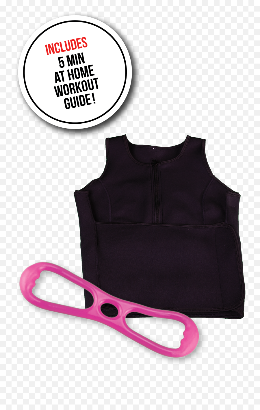 Sweat Vest And Booty Resistance Band Bundle - Pink Easy Emoji,Tongue Out Sweating Emoji