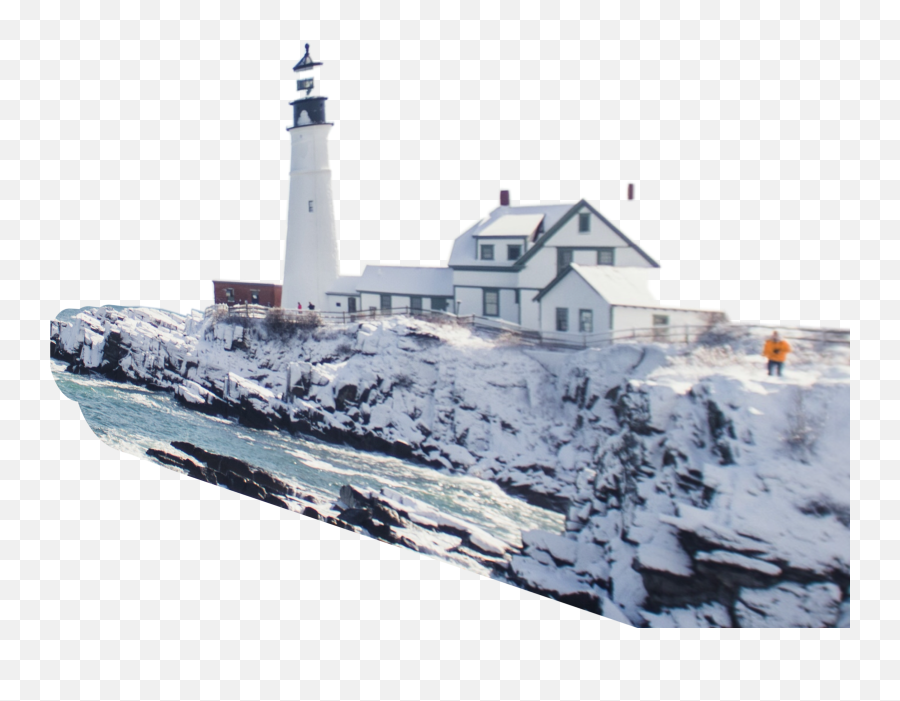 Tilted Lighthouse Winterbeach Brrr Sticker By Iamsam - Portland Head Lighthouse Emoji,Tilted Emoji