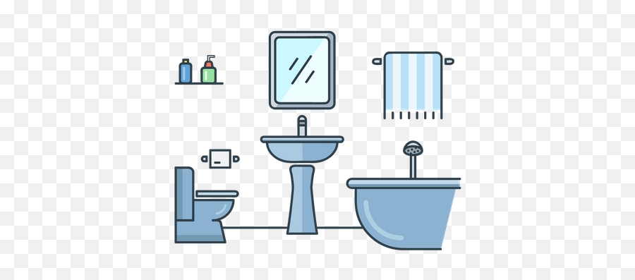 Bathroom Icon - Download In Flat Style Emoji,Bathroom Emoji