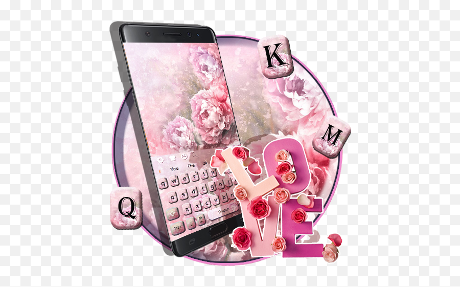 Pink Rose Keyboard - Google Play Valentine Emoji,Emoji Keyboard With Swype