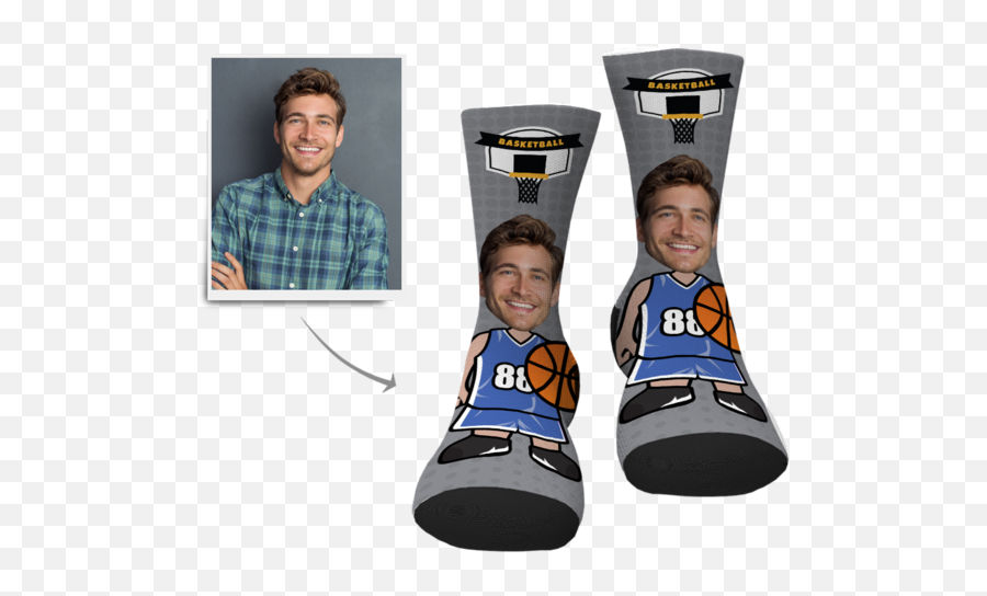 Fatheru0027s Gifts Personalized Superman Face Crew Socks - Personalisierte Basketball Socke Emoji,Fathers Day Emoji