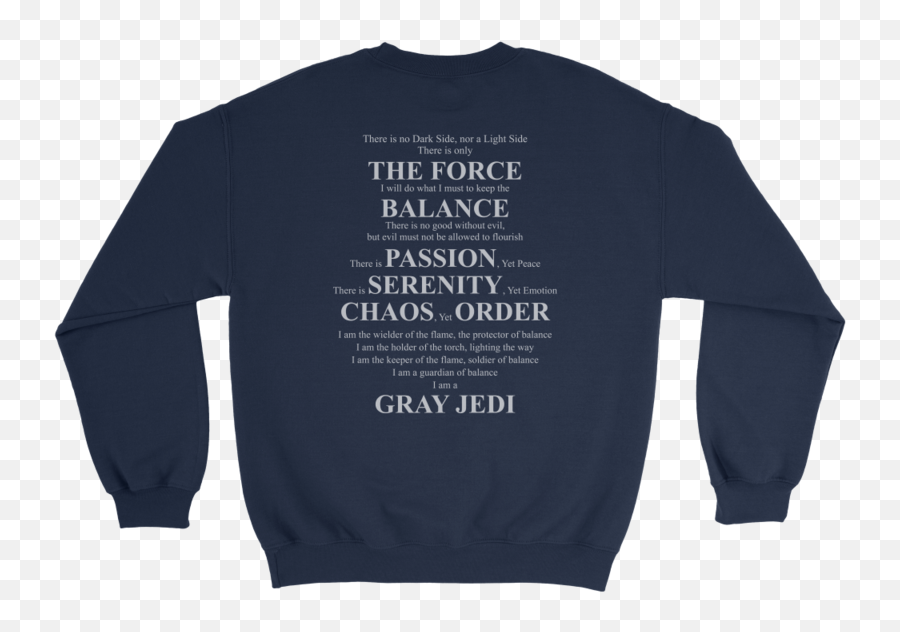 Gray Jedi - Blue Sweater No Hood Emoji,There Is Emotion Yet Peace