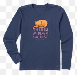 Womens Cat Nap Crusher Long Sleeve - Long Sleeve Emoji,Pig Emoji Shirt