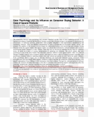 Pdf Color Psychology And Its Influence On Consumer Buying - Document Emoji,Ultraviolet Lantern Emotion