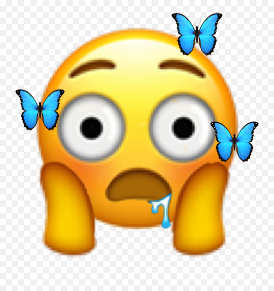 Blushing Butterfly Emoji Custom Emoji Sticker By Zip - One Piece,Blushing Emoji