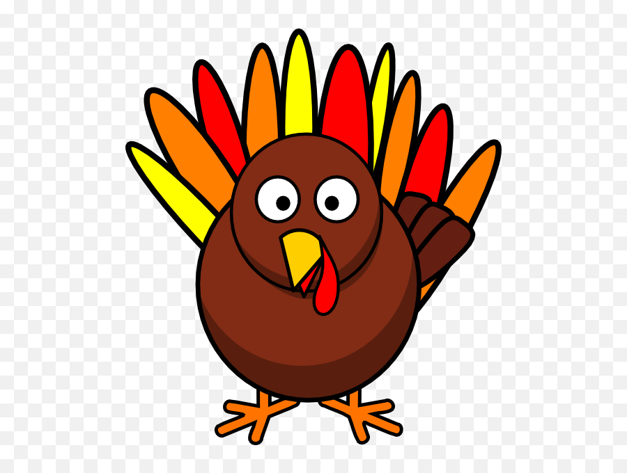 Round Turkey Clip Art At Vector Clip Art - Clipartix Cartoon Turkey Emoji,Emojis Of Cooked Turkey