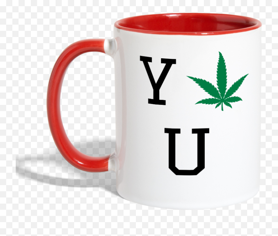 Cannabis Love You Contrast Coffee Mug - Martin Medical Services Emoji,(wantlove) Emoticon