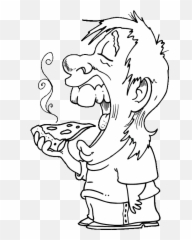 Free Collection Of Foods Coloring Pages Coloring Pages Library - Draw A Person Eating A Pizza Emoji,Black And White Cute Coloring Sheets Of Foods And Emojis