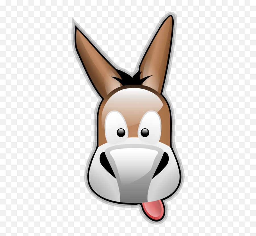 Rabits And Haressnouttail Png Clipart - Royalty Free Svg Png Cartoon Donkey Face Icon Emoji,Donkey Emoticon