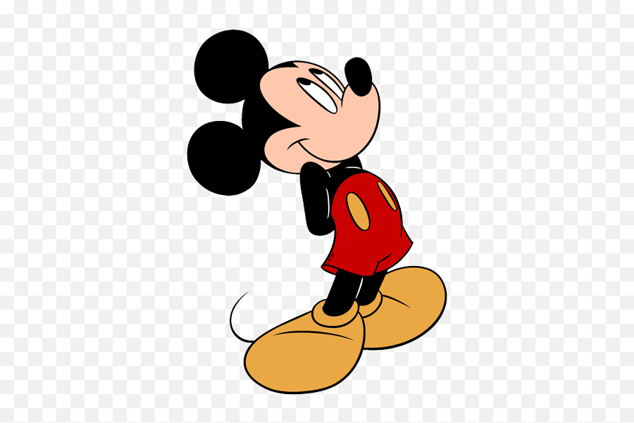 Mickey Mouse Reading Clipart - Mickey Mouse Hands Behind Back Emoji,Disney Emotion Clipart Sad