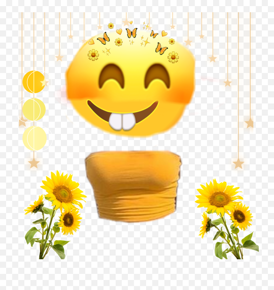 The Most Edited Cosin Picsart - Happy Emoji,Flower On Head Emoticon