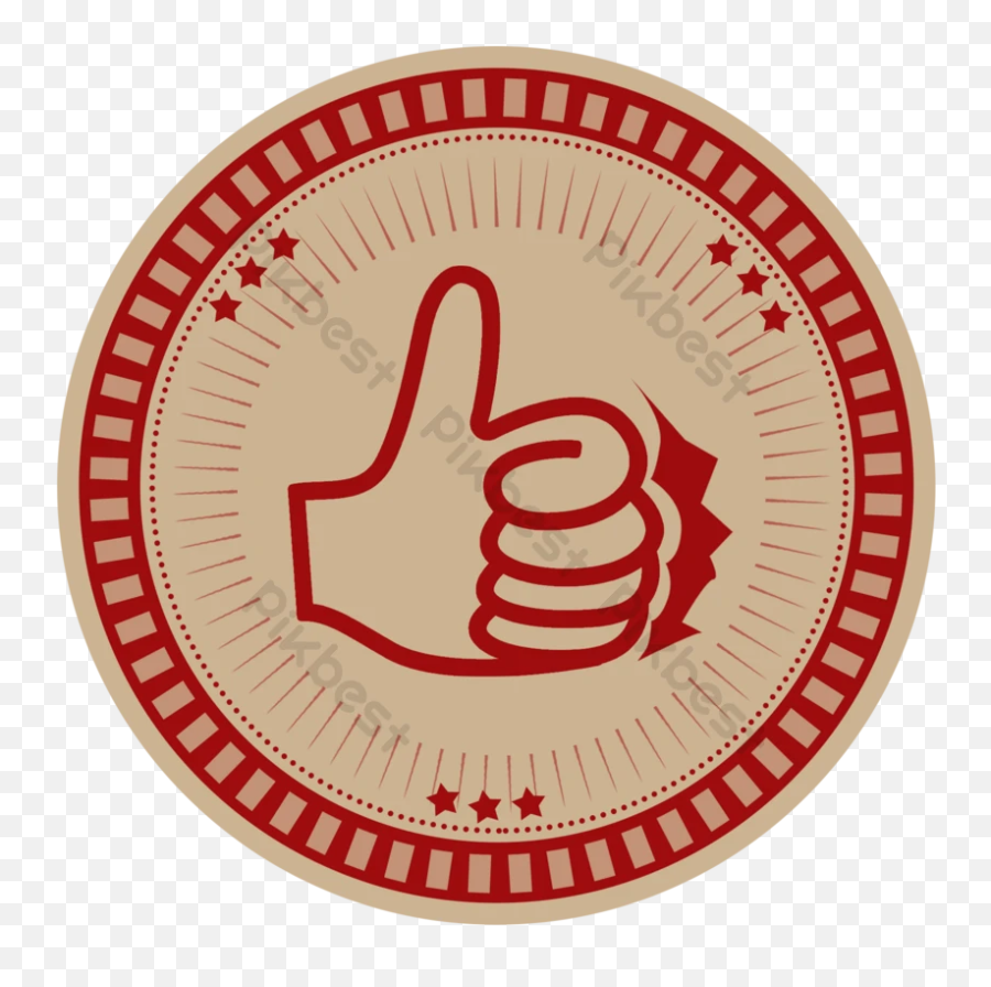 Thumbs Up In Circular Gear Vector Png Images Psd Free - Award Badge With Ribbon Emoji,Brand Of A Thump Up Emoji