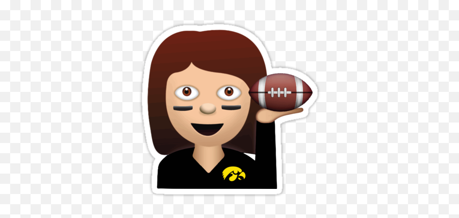 Download Quot Iowa Football Emoji Quot - Iowa Hawkeye Hawkeye Emoji,Download Hawkeye Emoji