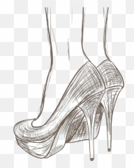 Download Shoe Drawing High - Draw High Heel Shoes Full High Heel Shoe Drawings Emoji,High Heel Emoticon Facebook
