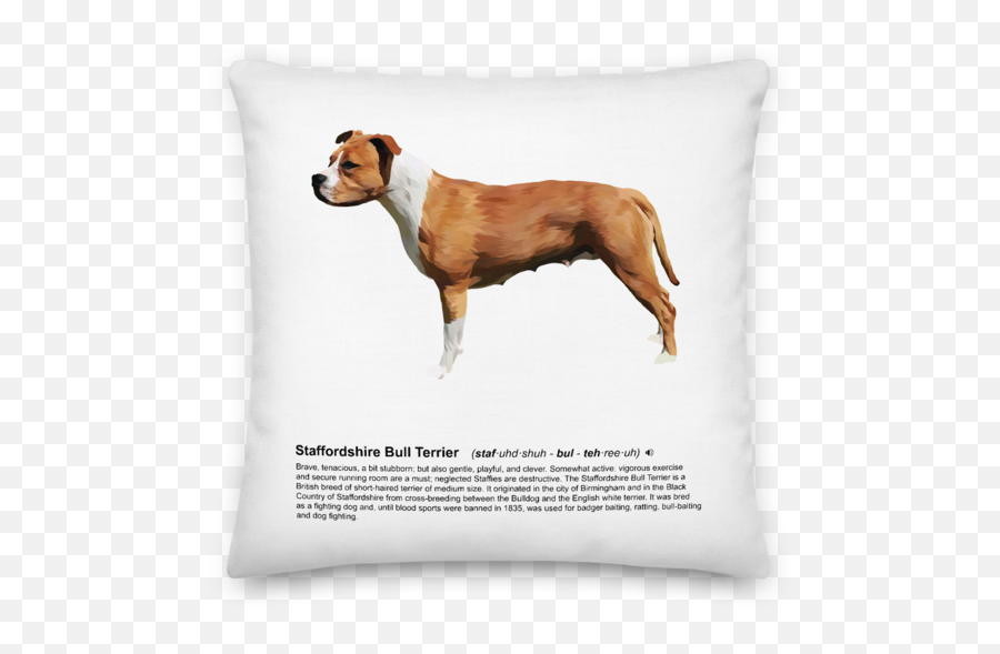 Staffordshire Bull Terrier - Decorative Emoji,Chile Emoji Pillow