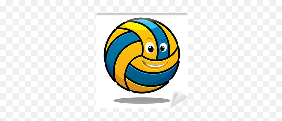 Happy Colourful Bouncing Volleyball Ball Wall Mural U2022 Pixers Emoji,Bounce Emoticon