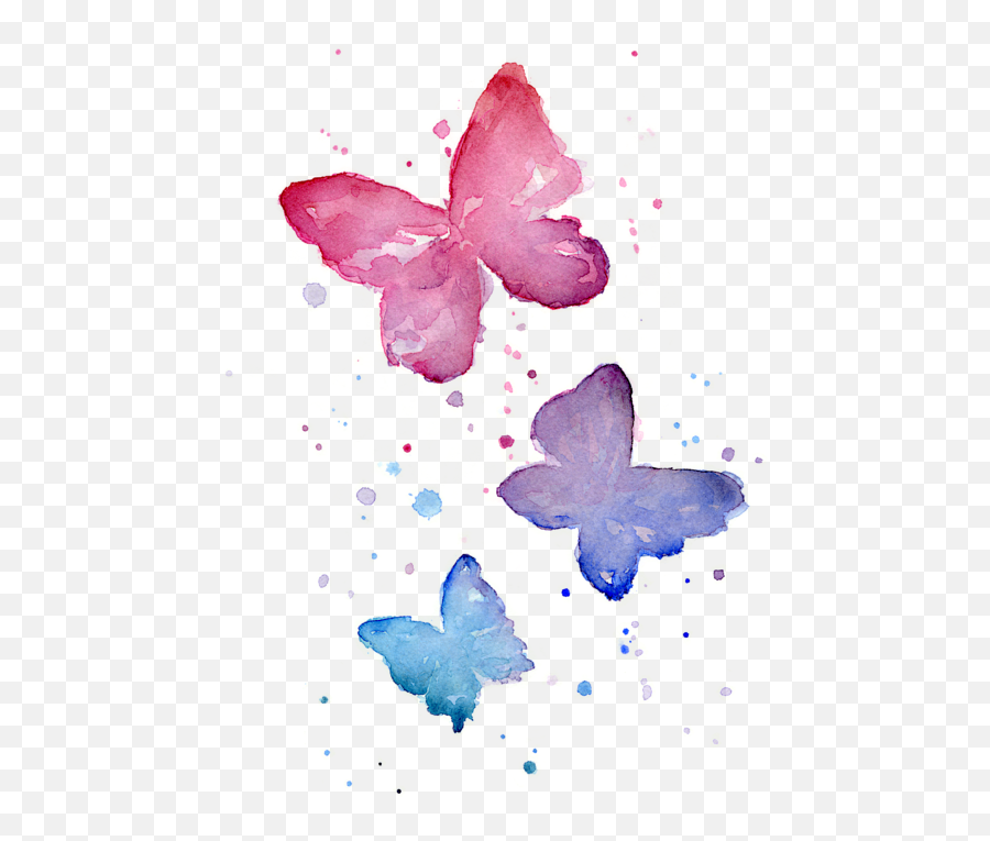 Watercolor Butterflies Throw Pillow - Watercolor Simple Butterfly Painting Emoji,Emojis Pillows Wholesale