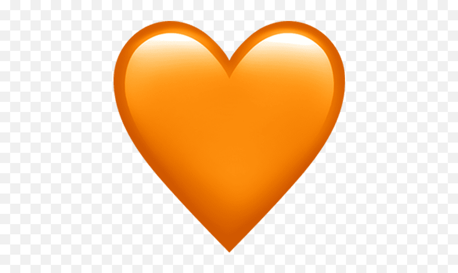 Corazón Naranja Anaranjado Emoji Sticker By Eve Reyes,Stickers De Emojis De Corazon