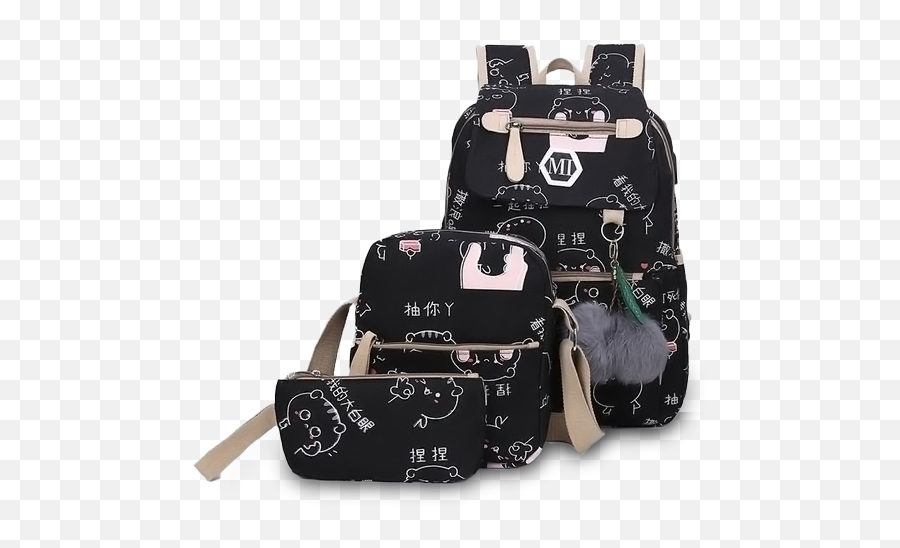 Mochi Cat Backpack X3 Collection Set Emoji,Emoji Backpack Set