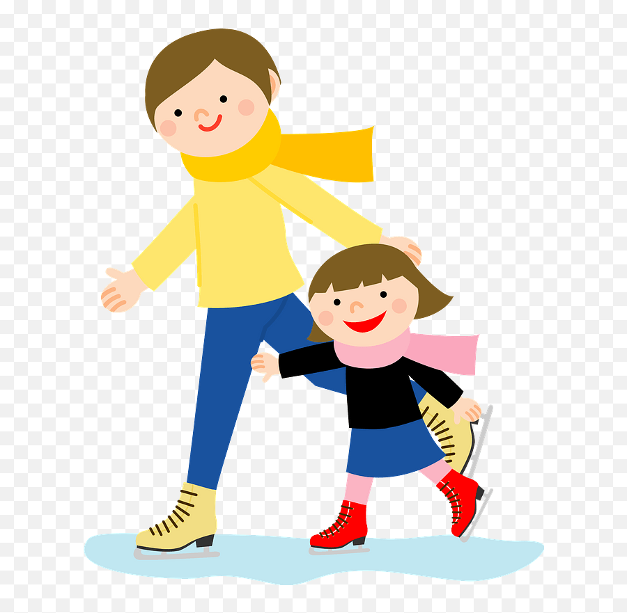 Mother And Daughter Are Ice Skating Clipart Free Download Emoji,How To Show More Emotion In Figure Skating