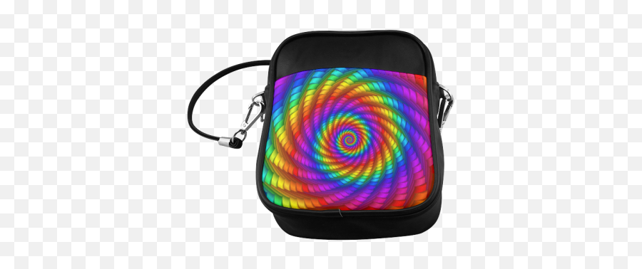 Psychedelic Rainbow Spiral Sling Bag Model 1627 Id D82184 Emoji,