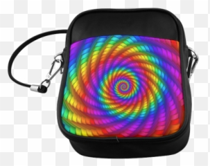 Psychedelic Rainbow Spiral Sling Bag Model 1627 Id D82184 Emoji,