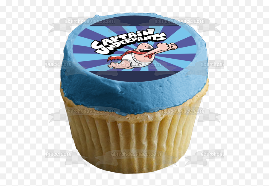 Captain Underpants Flying Blue Background Edible Cake Topper Image Abpid10666 Emoji,Captain Underpants Emoji Text