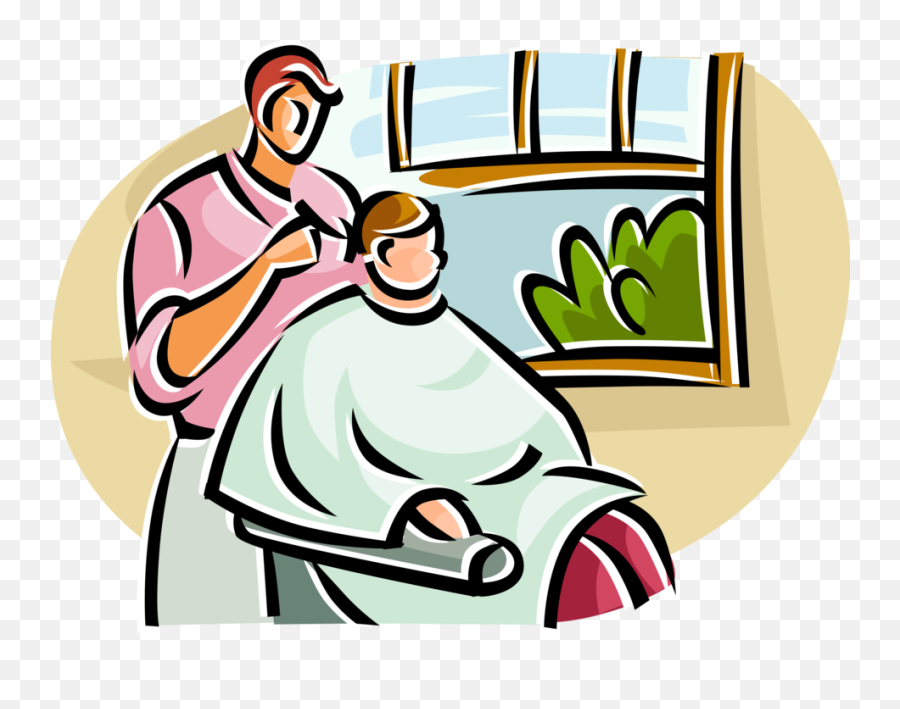 Hair Cutting Clipart Png Transparent - Barber Cutting Hair Emoji,Hair Cut Emoji