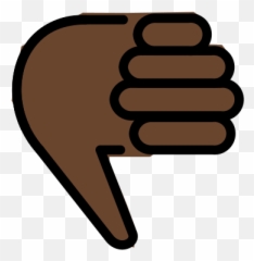 Dark Skin Tone Emoji - Daumen Runter Clipart,Black Thumbs Down Emoji