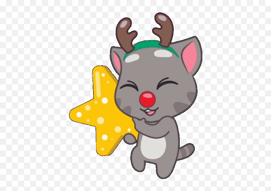 Merry Xmas From Km - Talking Tom Gif Emoji,Ladybug Emoticon